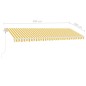 vidaXL Toldo de pie automático amarillo y blanco 500x300 cm vidaXL Toldo de pie automático amarillo y blanco 500x300 cm