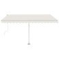 vidaXL Toldo automático con LED y sensor de viento crema 400x350 cm vidaXL Toldo automático con LED y sensor de viento crema 400x350 cm