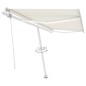 vidaXL Toldo automático con LED y sensor de viento crema 400x350 cm vidaXL Toldo automático con LED y sensor de viento crema 400x350 cm