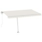 vidaXL Toldo automático con LED y sensor de viento crema 400x350 cm vidaXL Toldo automático con LED y sensor de viento crema 400x350 cm