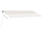 vidaXL Toldo automático con LED y sensor de viento crema 400x350 cm vidaXL Toldo automático con LED y sensor de viento crema 400x350 cm