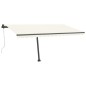 vidaXL Toldo automático con LED y sensor de viento crema 450x350 cm vidaXL Toldo automático con LED y sensor de viento crema 450x350 cm