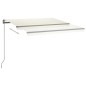 vidaXL Toldo automático con LED y sensor de viento crema 450x350 cm vidaXL Toldo automático con LED y sensor de viento crema 450x350 cm