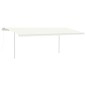 vidaXL Toldo retráctil automático con postes crema 6x3,5 m vidaXL Toldo retráctil automático con postes crema 6x3,5 m