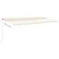 vidaXL Toldo retráctil automático con postes crema 6x3,5 m vidaXL Toldo retráctil automático con postes crema 6x3,5 m