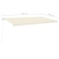vidaXL Toldo retráctil automático con postes crema 6x3,5 m vidaXL Toldo retráctil automático con postes crema 6x3,5 m
