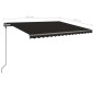vidaXL Toldo manual retráctil con LED gris antracita 4,5x3,5 m vidaXL Toldo manual retráctil con LED gris antracita 4,5x3,5 m