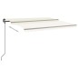 vidaXL Toldo automático con LED sensor de viento color crema 4,5x3,5 m vidaXL Toldo automático con LED sensor de viento color crema 4,5x3,5 m