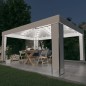 vidaXL Cenador con tira de luces LED blanco 3x4 m vidaXL Cenador con tira de luces LED blanco 3x4 m