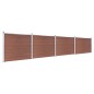 vidaXL Set de panel de valla WPC marrón 699x146 cm vidaXL Set de panel de valla WPC marrón 699x146 cm