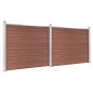 vidaXL Set de panel de valla WPC marrón 353x146 cm  