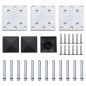 vidaXL Set de panel de valla WPC marrón 353x146 cm  