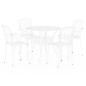 vidaXL Mesa y sillas de bistró 5 piezas aluminio fundido blanco vidaXL Mesa y sillas de bistró 5 piezas aluminio fundido blanco