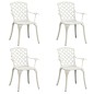 vidaXL Mesa y sillas de bistró 5 piezas aluminio fundido blanco vidaXL Mesa y sillas de bistró 5 piezas aluminio fundido blanco