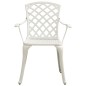 vidaXL Mesa y sillas de bistró 5 piezas aluminio fundido blanco vidaXL Mesa y sillas de bistró 5 piezas aluminio fundido blanco