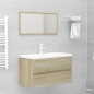 vidaXL Mueble con lavabo madera de ingeniería roble Sonoma vidaXL Mueble con lavabo madera de ingeniería roble Sonoma