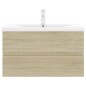 vidaXL Mueble con lavabo madera de ingeniería roble Sonoma vidaXL Mueble con lavabo madera de ingeniería roble Sonoma