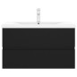 vidaXL Mueble con lavabo madera de ingeniería negro vidaXL Mueble con lavabo madera de ingeniería negro