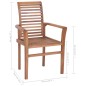 vidaXL Sillas de comedor apilables 8 unidades madera de teca maciza vidaXL Sillas de comedor apilables 8 unidades madera de teca maciza