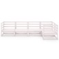 vidaXL Set de salón de jardín de 7 piezas blanco madera maciza de pino vidaXL Set de salón de jardín de 7 piezas blanco madera maciza de pino