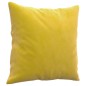 vidaXL Sofá de 2 plazas con cojines terciopelo amarillo 140 cm vidaXL Sofá de 2 plazas con cojines terciopelo amarillo 140 cm