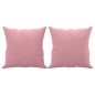 vidaXL Sofá de 3 plazas con cojines terciopelo rosa 180 cm vidaXL Sofá de 3 plazas con cojines terciopelo rosa 180 cm