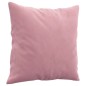 vidaXL Sofá de 3 plazas con cojines terciopelo rosa 180 cm vidaXL Sofá de 3 plazas con cojines terciopelo rosa 180 cm