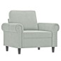vidaXL Sillón con taburete terciopelo gris claro 60 cm vidaXL Sillón con taburete terciopelo gris claro 60 cm