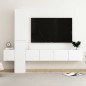 vidaXL Set de muebles de salón TV 5 piezas madera de ingeniería blanco