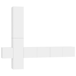 vidaXL Set de muebles de salón TV 5 piezas madera de ingeniería blanco