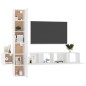 vidaXL Set de muebles de salón TV 5 piezas madera de ingeniería blanco
