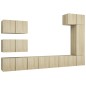 vidaXL Set de muebles salón TV 8 pzas madera ingeniería roble Sonoma