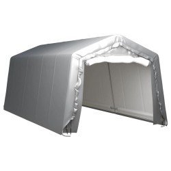 vidaXL Carpa de almacenamiento acero gris 300x600 cm  