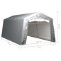 vidaXL Carpa de almacenamiento acero gris 300x600 cm vidaXL Carpa de almacenamiento acero gris 300x600 cm