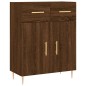 vidaXL Aparador alto madera contrachapada marrón roble 69,5x34x180 cm