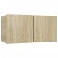 vidaXL Set de muebles salón TV 4 pzas madera ingeniería roble Sonoma