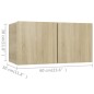 vidaXL Set de muebles salón TV 4 pzas madera ingeniería roble Sonoma