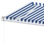 vidaXL Toldo de pie automático azul y blanco 500x350 cm vidaXL Toldo de pie automático azul y blanco 500x350 cm
