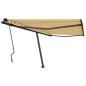 vidaXL Toldo de pie retráctil manual amarillo y blanco 450x350 cm vidaXL Toldo de pie retráctil manual amarillo y blanco 450x350 cm