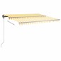 vidaXL Toldo de pie retráctil manual amarillo y blanco 450x350 cm vidaXL Toldo de pie retráctil manual amarillo y blanco 450x350 cm