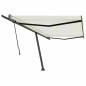 vidaXL Toldo de pie retráctil manual color crema 500x300 cm vidaXL Toldo de pie retráctil manual color crema 500x300 cm