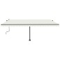 vidaXL Toldo retráctil manual con luz LED crema 500x300 cm vidaXL Toldo retráctil manual con luz LED crema 500x300 cm