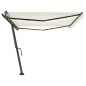 vidaXL Toldo retráctil manual con luz LED crema 500x300 cm vidaXL Toldo retráctil manual con luz LED crema 500x300 cm