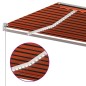 vidaXL Toldo automático con LED y sensor de viento naranja marrón 4x3m vidaXL Toldo automático con LED y sensor de viento naranja marrón 4x3m