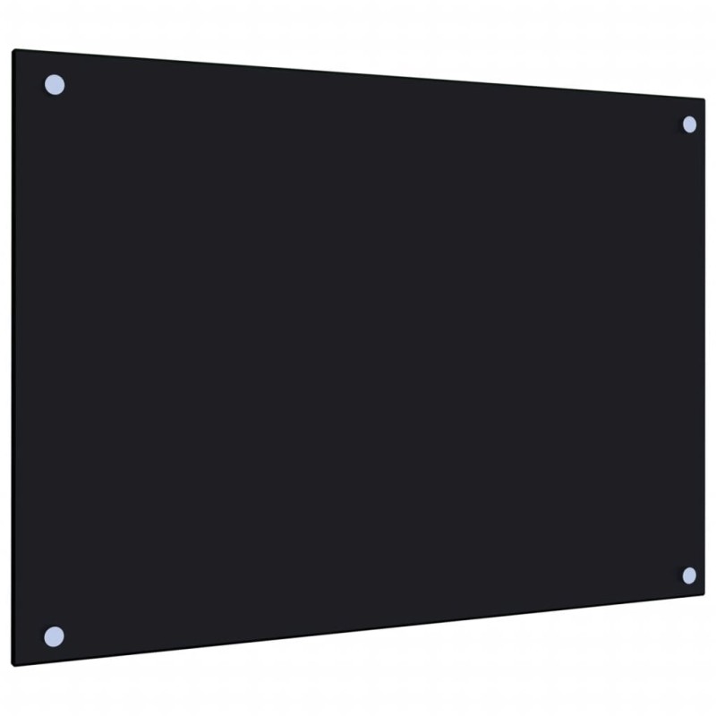 vidaXL Protección salpicaduras cocina vidrio templado negro 70x50 cm vidaXL Protección salpicaduras cocina vidrio templado negro 70x50 cm