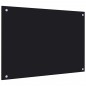 vidaXL Protección salpicaduras cocina vidrio templado negro 70x50 cm vidaXL Protección salpicaduras cocina vidrio templado negro 70x50 cm