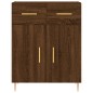 vidaXL Aparador alto madera contrachapada marrón roble 69,5x34x180 cm