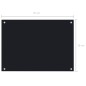 vidaXL Protección salpicaduras cocina vidrio templado negro 70x50 cm vidaXL Protección salpicaduras cocina vidrio templado negro 70x50 cm