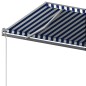 vidaXL Toldo de pie retráctil manual azul y blanco 600x300 cm vidaXL Toldo de pie retráctil manual azul y blanco 600x300 cm