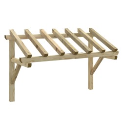 vidaXL Pérgola de puerta de madera maciza de pino 200x100x100 cm